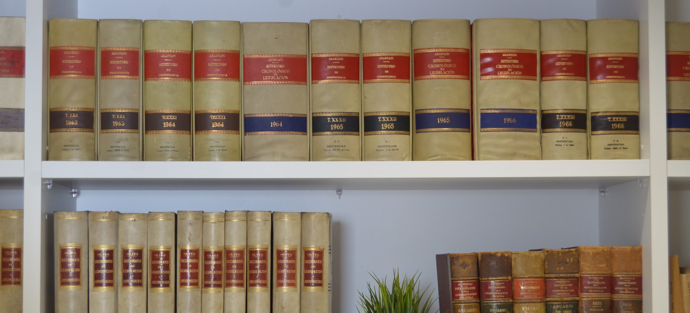 Repertorios de legislación y jurisprudencia en la biblioteca del despacho